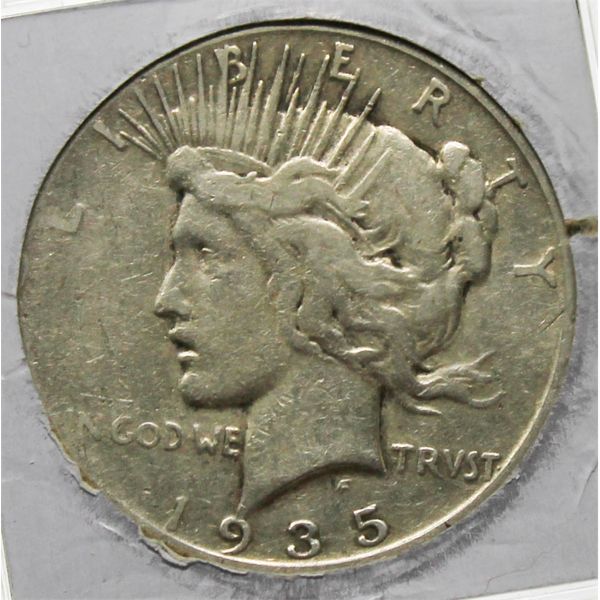 1935 "S" USA SCARCE DATE SILVER PEACE DOLLAR