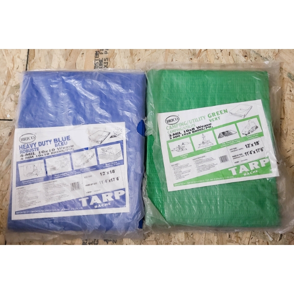 2 NEW 12X18 TARPS
