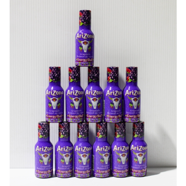 12 ARIZONA GRAPE ENERGY DRINK SHOTS 59ML PER