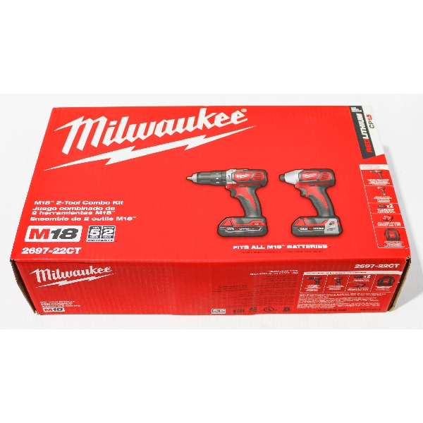 NEW MILWAUKEE M18 2-TOOL COMBO KIT HAMMERDRILL &