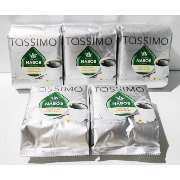 5 X 14 PODS TASSIMO NABOB FRENCH VANILLA 