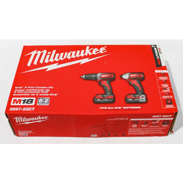 NEW MILWAUKEE M18 2-TOOL COMBO KIT HAMMERDRILL &