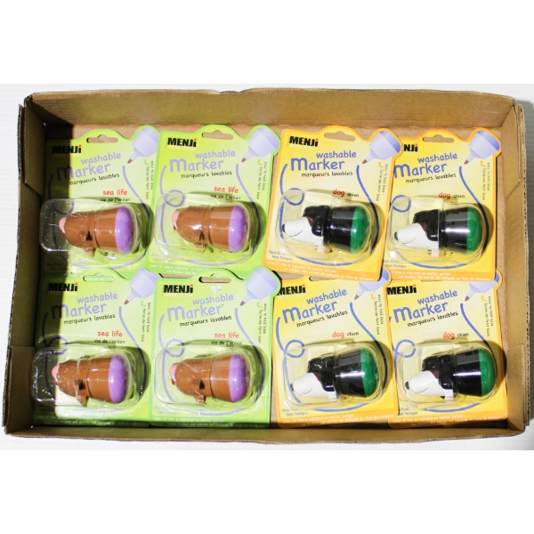 8 NEW DOG AND WALRUS WASHABLE MARKERS