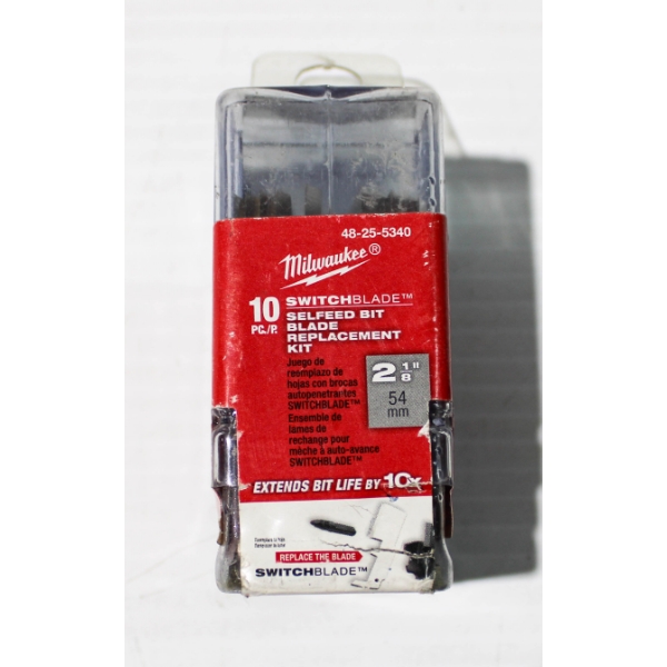 10 X 2 1/8" NEW MILWAUKEE SELFEED BIT REPLACEMENT BLADES 