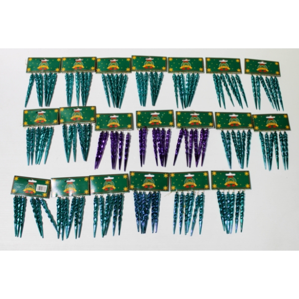 20 X 6 CHRISTMAS ICICLE TREE ORNAMENTS