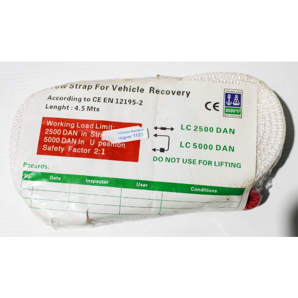 NEW 4.5 METRE TOW STRAP