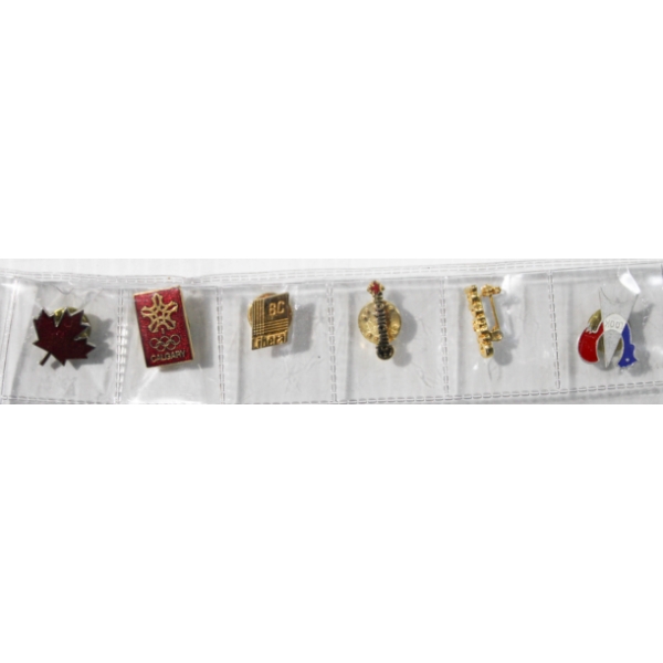 SIX COLLECTIBLE PINS INC. OLYMPICS & POLITICAL