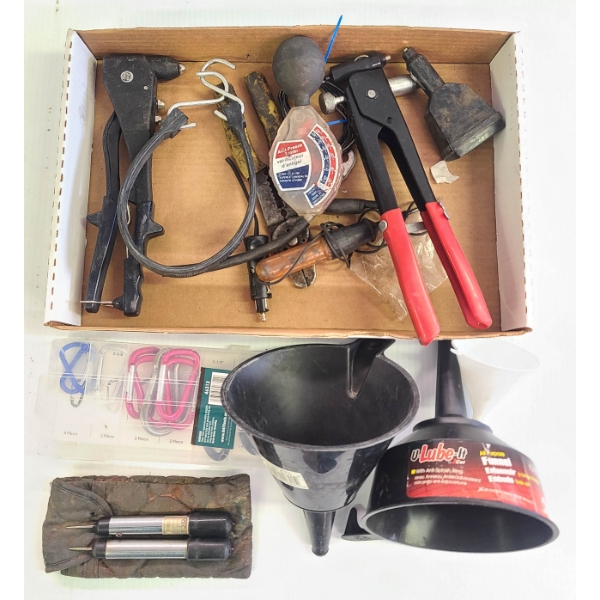 ASST. TOOLS FUNNELS ETC.