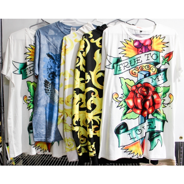 5 UNISEX T-SHIRTS & HOODIES -SIZE L