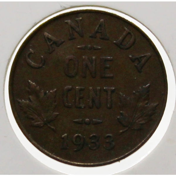 1933 CANADIAN 1 CENT COIN