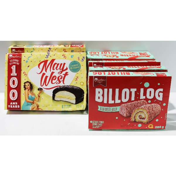 VACHON MAY WEST &  BILLOT LOG CREAM FILLED CAKES 
