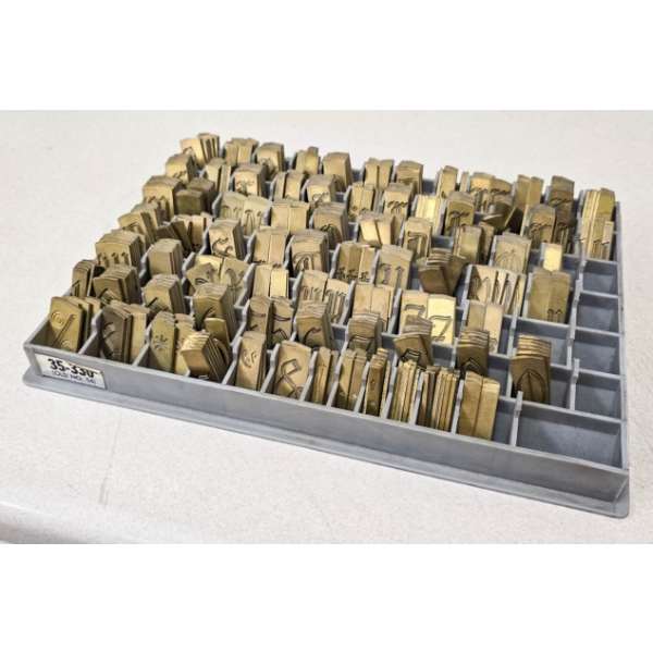 FULL SET OF OLD ENGLISH LETTER AND NUMBER BLOCK
