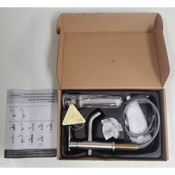 NEW GERBER SINGLE HANDLE LAVATORY PARMA FAUCET