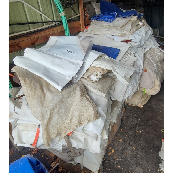 USED WHITE COMMERCIAL CARNIVAL TENTS