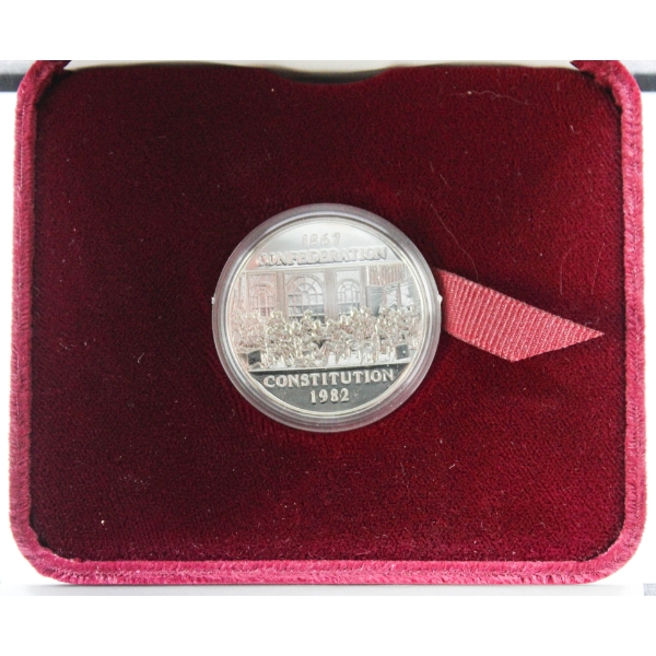 1867-1982 PROOF/CASED CANADA CONSTITUTION DOLLAR