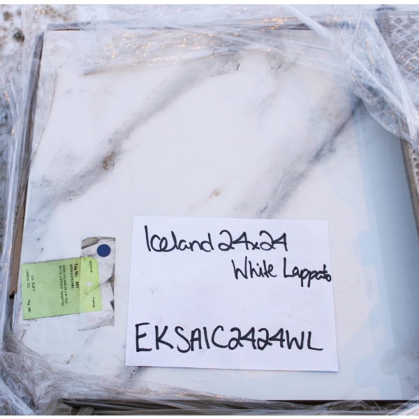 NEW ESKA ICELAND 24X24 TILE WHITE LAPPATO