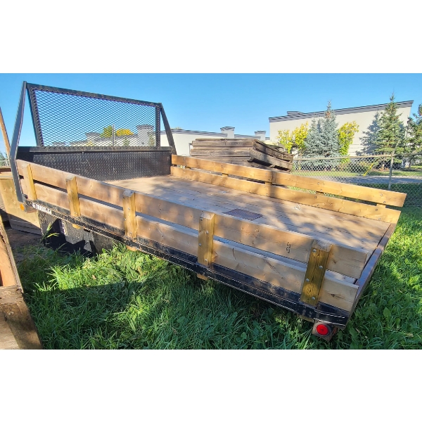 ONE TON SERVICE TRAILTECH DECK 7' X 10' 6" W/ TOOLBOXES & RAILS