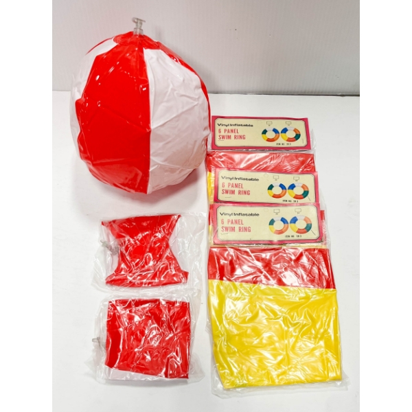 INFLATABLE BEACH BALLS & SWIM RINGS