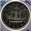 Image 1 : 1949 CANADIAN SILVER SAILING SHIP $1 DOLLAR COIN