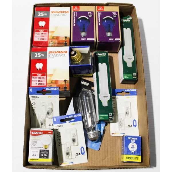 NEW LIGHT BULBS - ASST. SIZE & TYPE