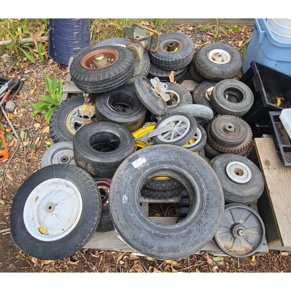 PALLET ASST SIZE TIRES / CASTER