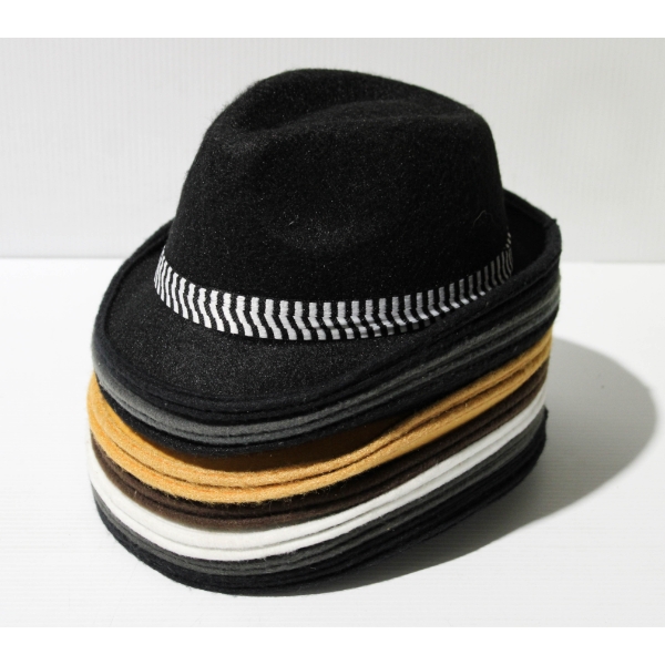 16 NEW FEDORA STYLE FELT HATS