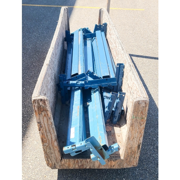 ASST. METAL SHELVING BRACKETS W/ ROLLING CART