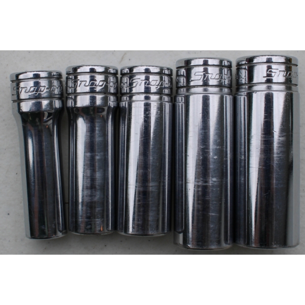 5PC SNAP-ON 3/8" DRIVE 6 POINT DEEP SOCKETS