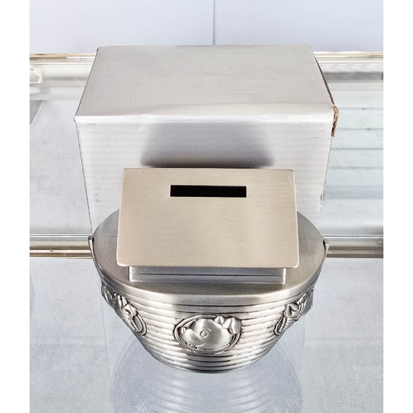 NEW NOAH'S ARK MONEY BANK W/ PEWTER FINISH