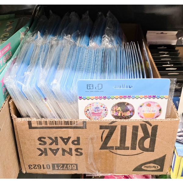 BOX OF ASSORT HAPPY BIRTHDAY PARTY BALLOON PACKS