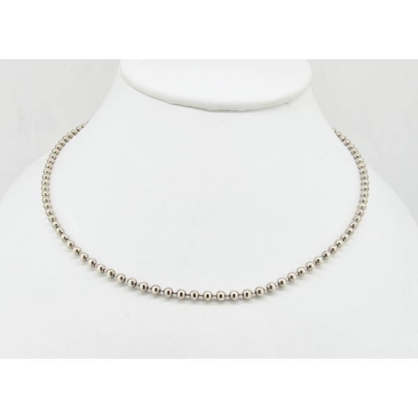 .925 SILVER 16" BALL NECKLACE 