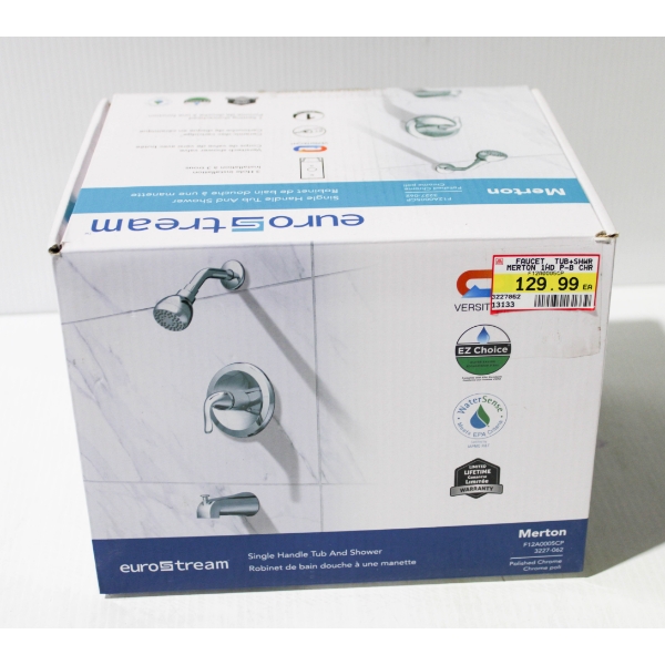NEW EUROSTREAM SINGLE HANDLE TUB & SHOWER FAUCET