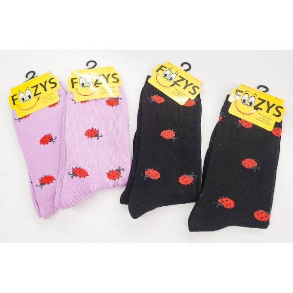 4 NEW PAIRS OF FOOZYS SOCKS LADYBUGS