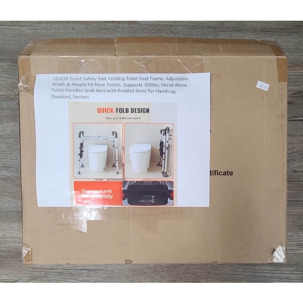 VEVOR QUICK FOLD TOILET SAFETY FRAME MAX 300 LBS.