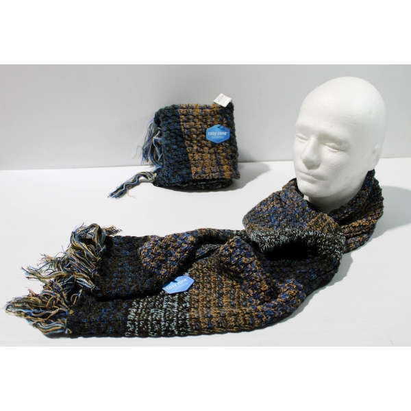 TWO STRIPED PURPLE / TEAL HEAVY SCARF'S