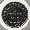 Image 1 : 1942-C NEWFOUNDLAND SILVER 5 CENT COIN