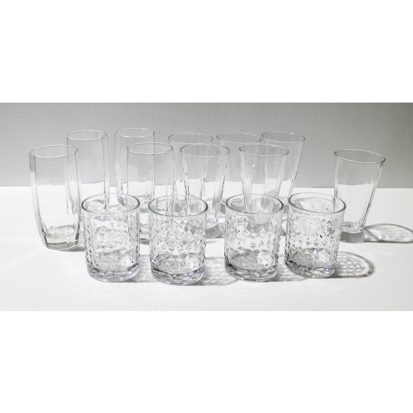 14 ASST. DRINKING GLASSES