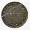 Image 1 : 1943 "C" A.U. NEWFOUNDLAND SILVER 5 CENT