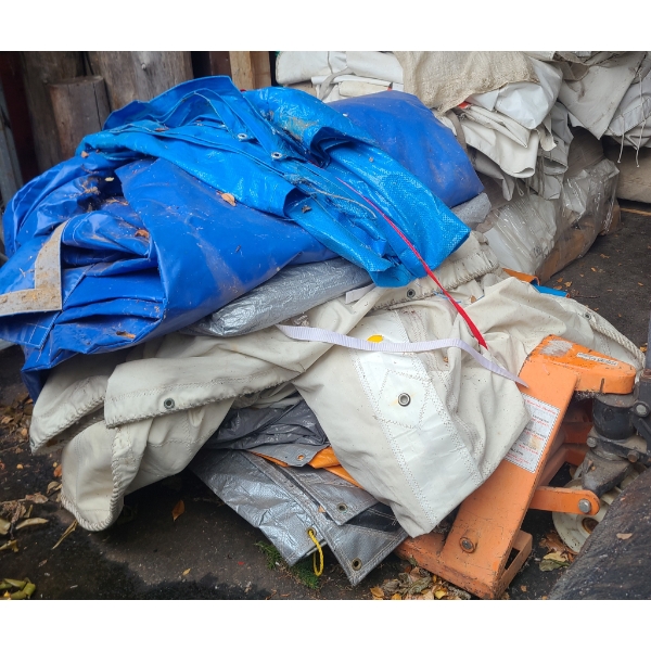 PALLET JACK  & USED TARPS
