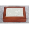 Image 1 : BUTTERFLY THEMED JEWELRY BOX W/ INTERIOR MIRROR