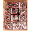 Image 1 : 12 ASIAN HINGED LID TINS - SIZE 4" X 4" X 6" H