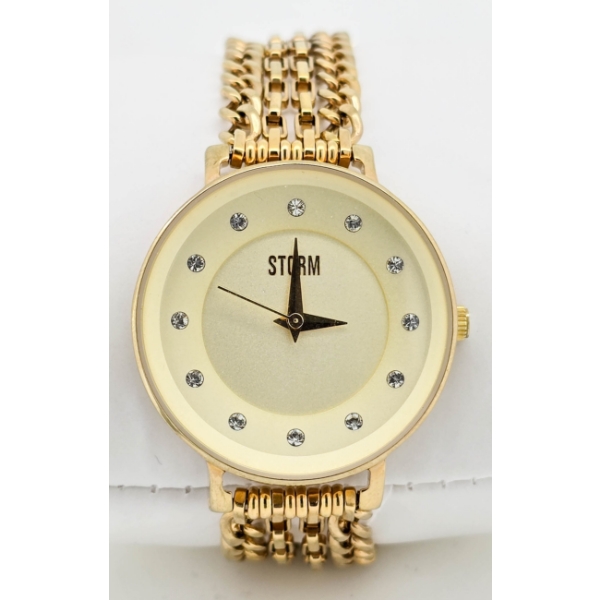 STORM GOLD TONED LADIES WRIST WATCH