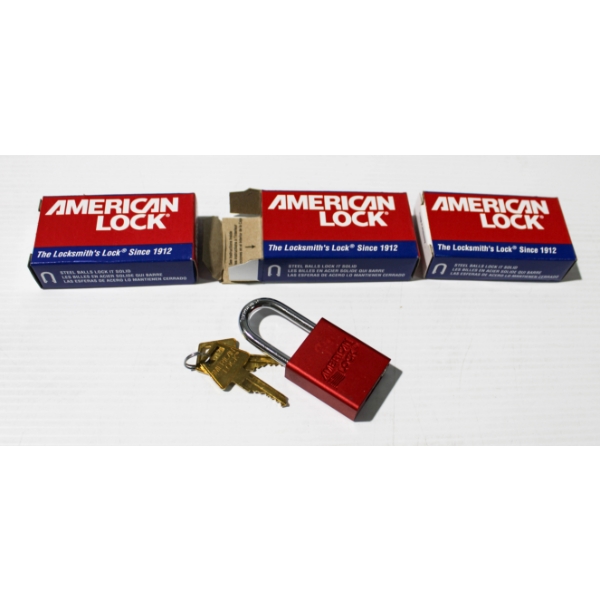 3 NEW AMERICAN LOCK PADLOCKS W/ KEYS