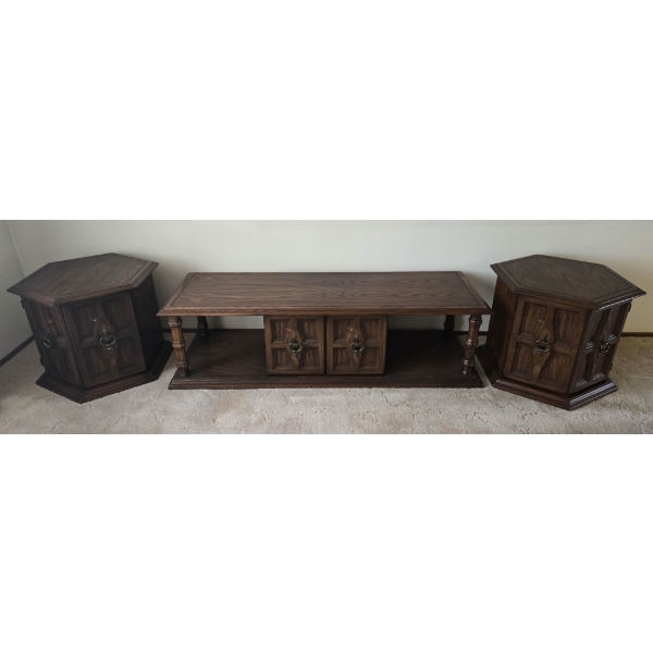 LIVING ROOM COFFEE TABLE & END TABLE SET
