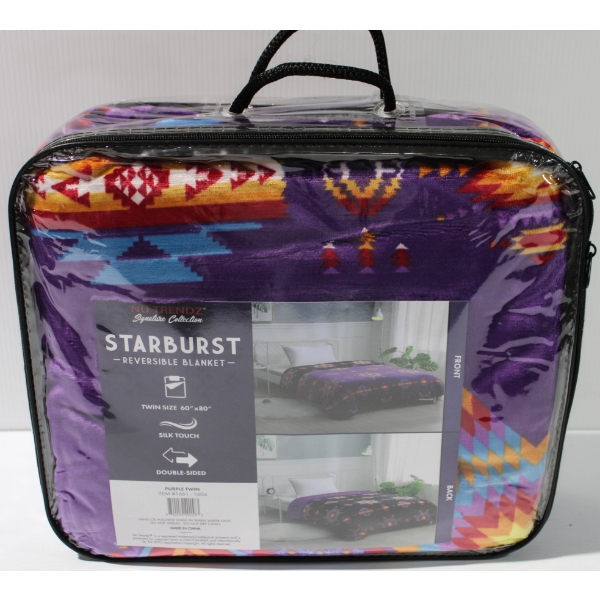 NU TRENDZ STARBURST TWIN REVERSIBLE BLANKET
