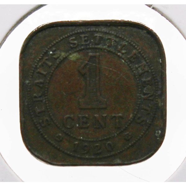 1920 STRAITS / SETTLEMENT SCARCE (5Q) COPPER COIN