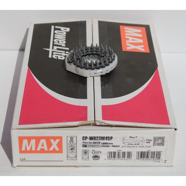 1000 PC NEW MAX POWER LITE HN120 NAILER PINS CP-W823W4SP