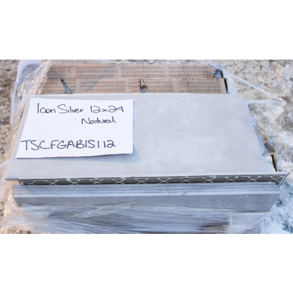 NEW TIERRA SOL ICON SILVER 12X24 NATURAL TILE