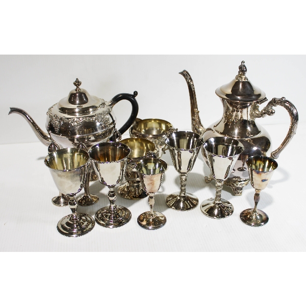ASST. SILVERPLATE COFFEE / TEA POT SETS