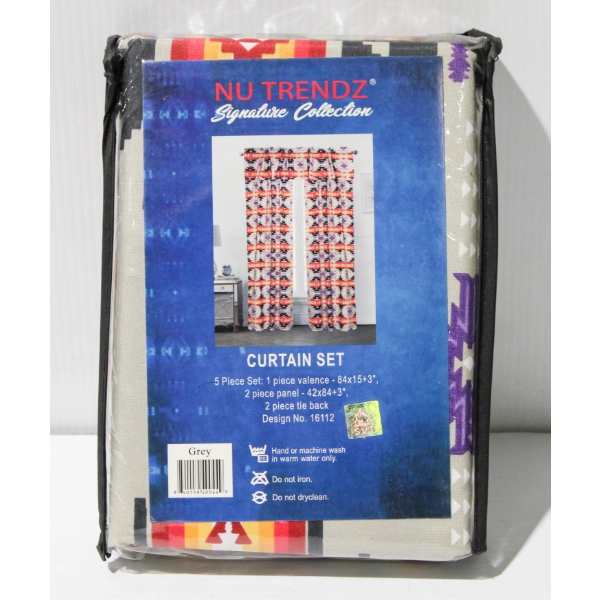 5PCS NEW NU TRENDZ CURTAIN SET